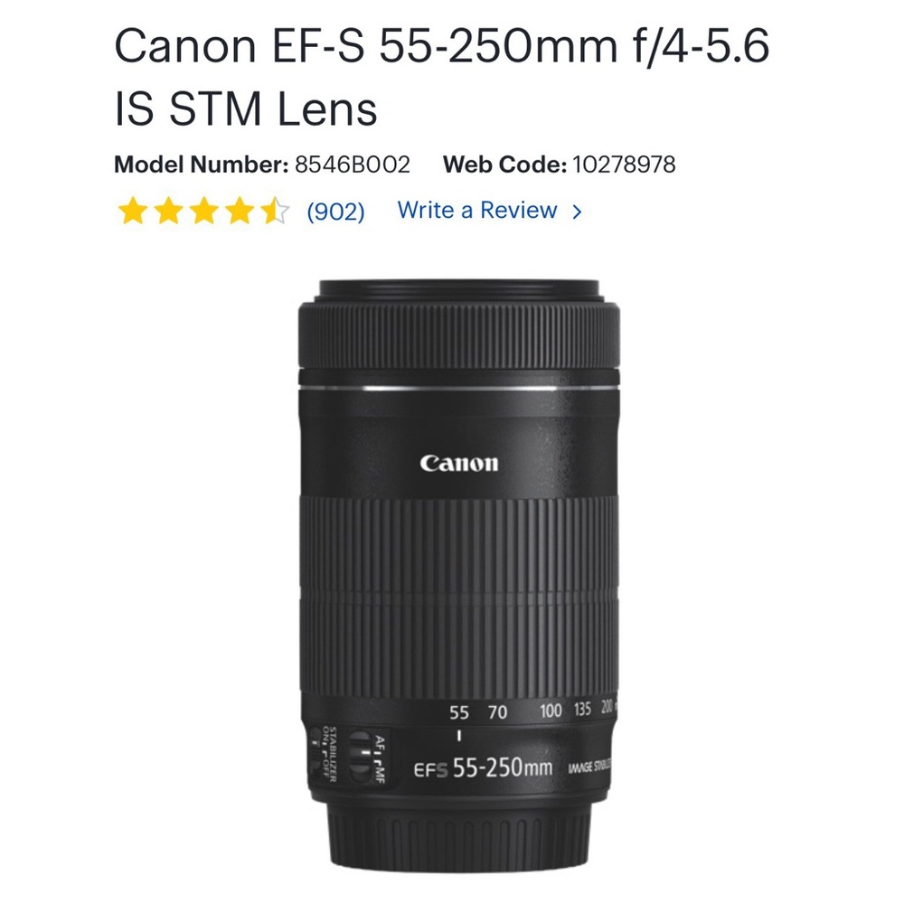 *SOLD* CANON EF-S 55-220MM LENS / BNWT